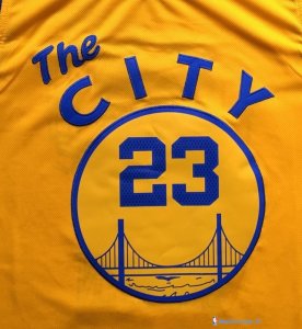 Maillot NBA Pas Cher Golden State Warriors Draymond Green 23 Jaune