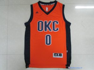 Maillot NBA Pas Cher Oklahoma City Thunder Russell Westbrook 0 Orange