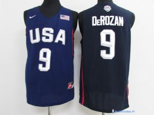 Maillot NBA Pas Cher USA 2016 Demar DeRozan 9 Bleu