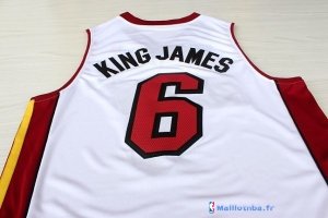 Maillot NBA Pas Cher Miami Heat King James 6 Blanc