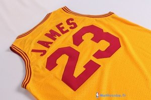 Maillot NBA Pas Cher Cleveland Cavaliers LeBron James 23 Retro Jaune