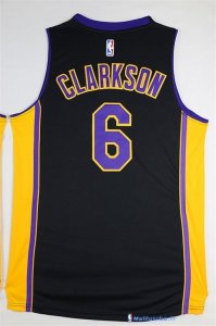 Maillot NBA Pas Cher Los Angeles Lakers Jordan Clarkson 6 Noir