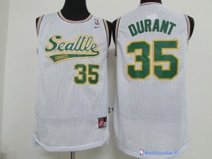 Maillot NBA Pas Cher Seattle Supersonics Kevin Durant 35 Retro Blanc