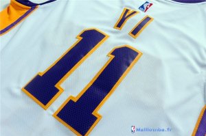 Maillot NBA Pas Cher Los Angeles Lakers Yi 11 Blanc