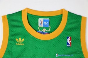 Maillot NBA Pas Cher Boston Celtics Larry Joe 33 Bird Vert Orange