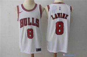 Maillot NBA Pas Cher Chicago Bulls Zach Lavine 8 Blanc Association 2017/18