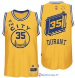 Maillot NBA Pas Cher Golden State Warriors Kevin Durant 35 City Jaune