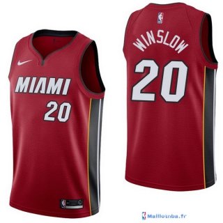 Maillot NBA Pas Cher Miami Heat Justise Winslow 20 Rouge Statement 2017/18