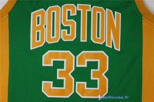 Maillot NBA Pas Cher Boston Celtics Larry Joe 33 Bird Vert Orange