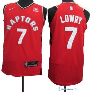 Maillot NBA Pas Cher Toronto Raptors Kyle Lowry 7 Rouge 2017/18