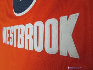 Maillot NBA Pas Cher Oklahoma City Thunder Russell Westbrook 0 Orange