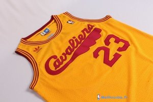 Maillot NBA Pas Cher Cleveland Cavaliers LeBron James 23 Retro Jaune