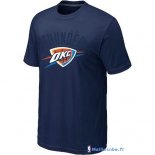 T-Shirt NBA Pas Cher Oklahoma City Thunder Tinta Bleu