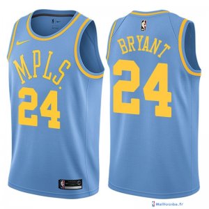 Maillot NBA Pas Cher Los Angeles Lakers Kobe Bryant 24 Retro Bleu 2017/18