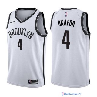 Maillot NBA Pas Cher Brooklyn Nets Jahlil Okafor 4 Blanc Association 2017/18