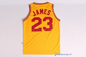 Maillot NBA Pas Cher Cleveland Cavaliers LeBron James 23 Retro Jaune