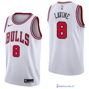 Maillot NBA Pas Cher Chicago Bulls Zach Lavine 8 Blanc Association 2017/18