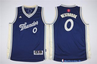 Maillot NBA Pas Cher Oklahoma City Thunder Junior Russell Westbrook 0 Bleu