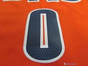 Maillot NBA Pas Cher Oklahoma City Thunder Russell Westbrook 0 Orange