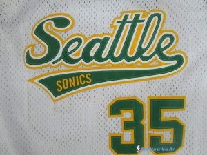 Maillot NBA Pas Cher Seattle Supersonics Kevin Durant 35 Retro Blanc