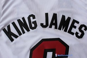 Maillot NBA Pas Cher Miami Heat King James 6 Blanc