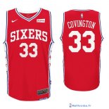 Maillot NBA Pas Cher Philadelphia Sixers Robert Covington 33 Rouge 2017/18