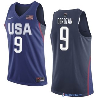 Maillot NBA Pas Cher USA 2016 Demar DeRozan 9 Bleu