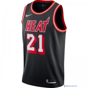 Maillot NBA Pas Cher Miami Heat Hassan Whiteside 21 Nike Retro Noir 2017/18