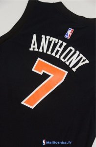 Maillot NBA Pas Cher New York Knicks Carmelo Anthony 7 Noir Orange