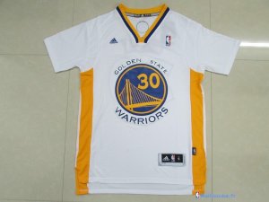 Maillot NBA Pas Cher Golden State Warriors Stephen Curry 30 Blanc MC