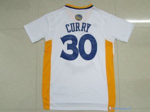 Maillot NBA Pas Cher Golden State Warriors Stephen Curry 30 Blanc MC