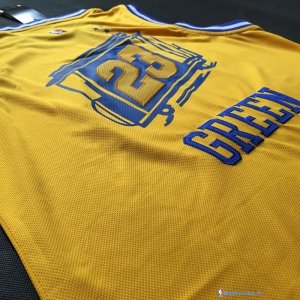 Maillot NBA Pas Cher Golden State Warriors Draymond Green 23 Jaune