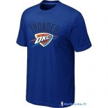 T-Shirt NBA Pas Cher Oklahoma City Thunder Bleu Profond