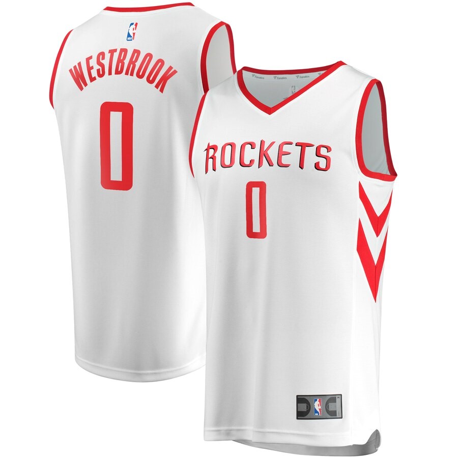 Houston Rockets Russell Westbrook Fanatics Branded White Fast Break ...