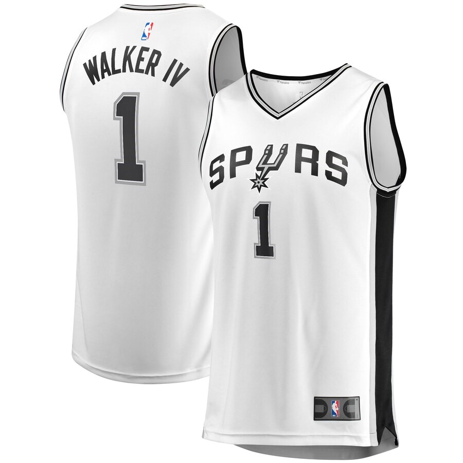 San Antonio Spurs Lonnie Walker Fanatics Branded White Fast Break ...