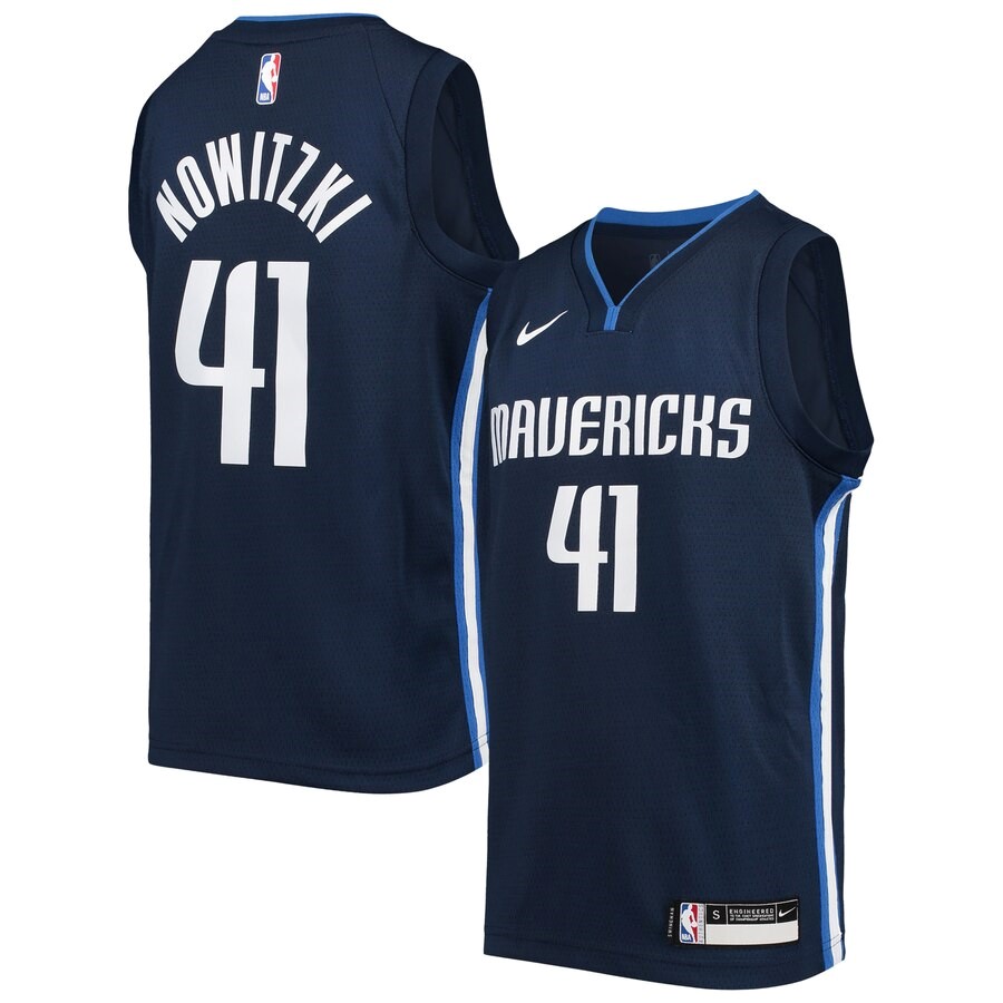 Dallas Mavericks Dirk Nowitzki Nike Navy Swingman Player Jersey ...