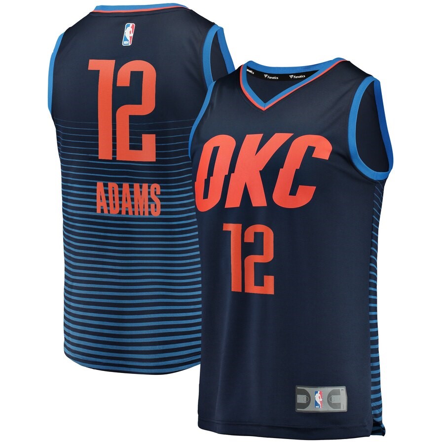 Oklahoma City Thunder Steven Adams Fanatics Branded Navy Fast Break ...