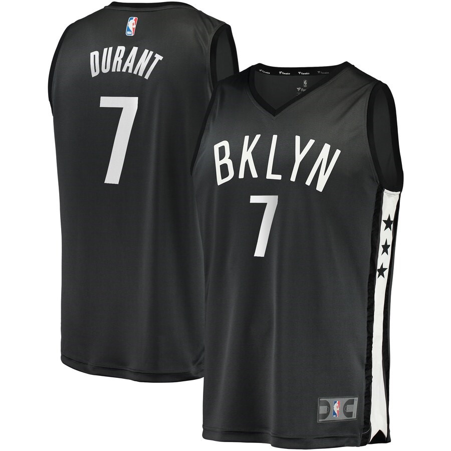 Brooklyn Nets Kevin Durant Fanatics Branded Charcoal Fast Break Replica ...