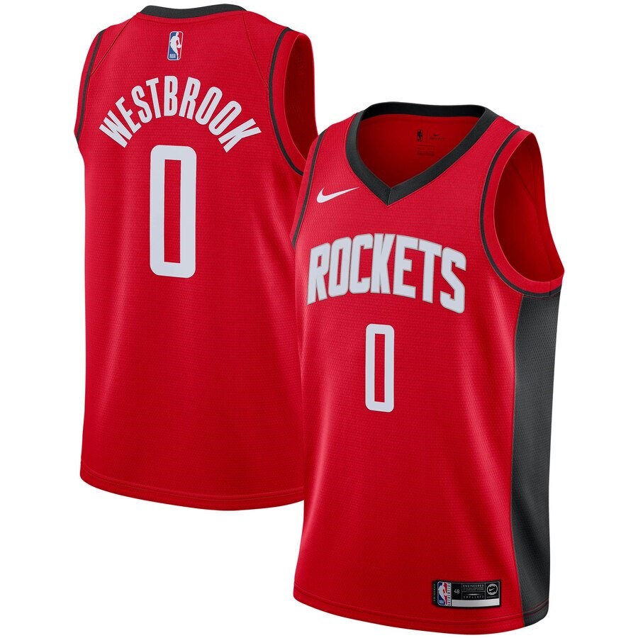 Houston Rockets Russell Westbrook Nike Red 2019/2020 Swingman Jersey ...