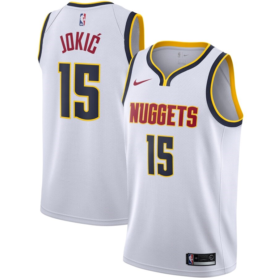 Denver Nuggets Nikola Jokic Nike White 2019/2020 Swingman Jersey ...