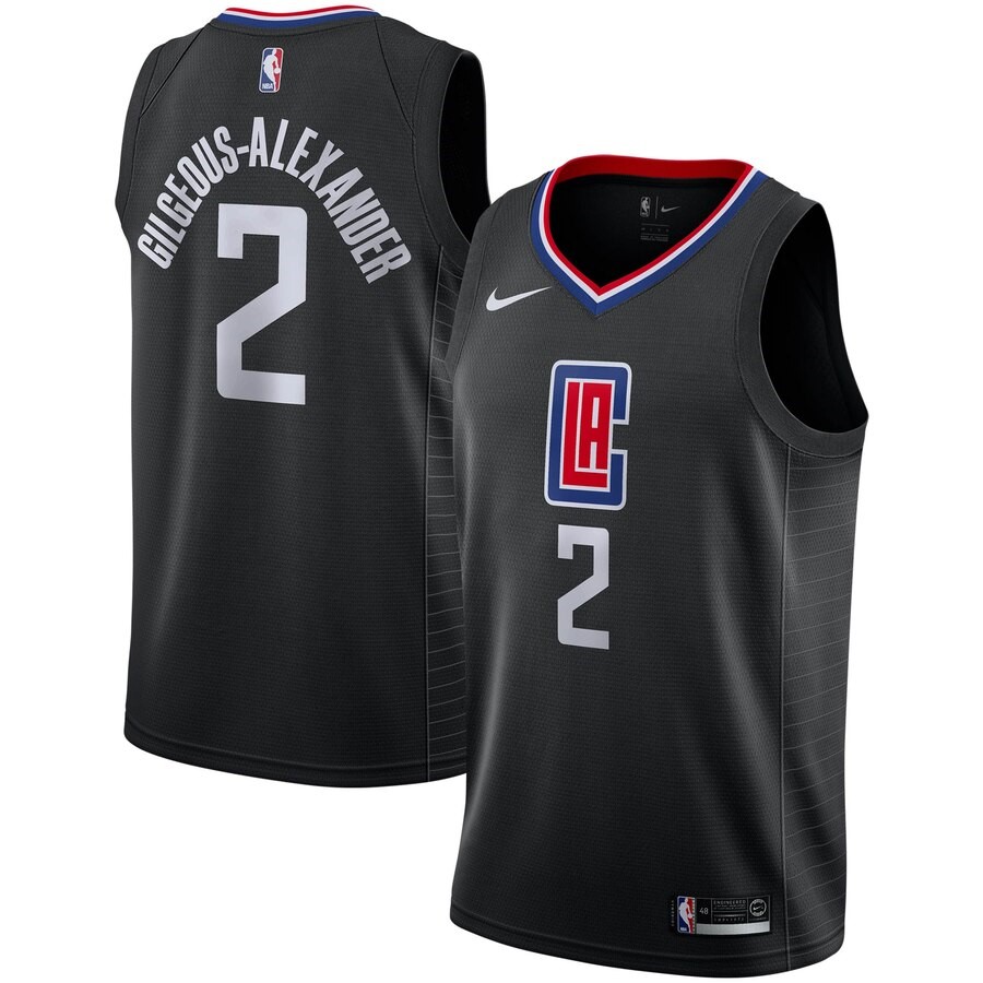 LA Clippers Shai Gilgeous-Alexander Nike Black 2019/2020 Swingman ...