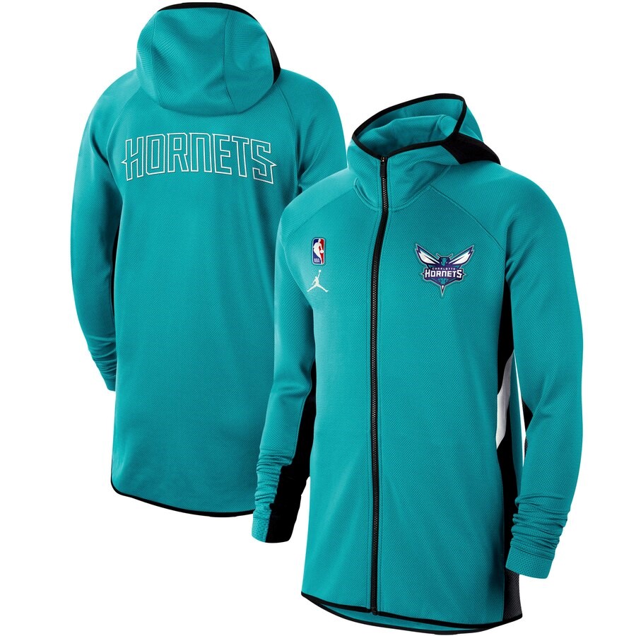 Charlotte Hornets Nike Teal Authentic Showtime Therma Flex Performance ...