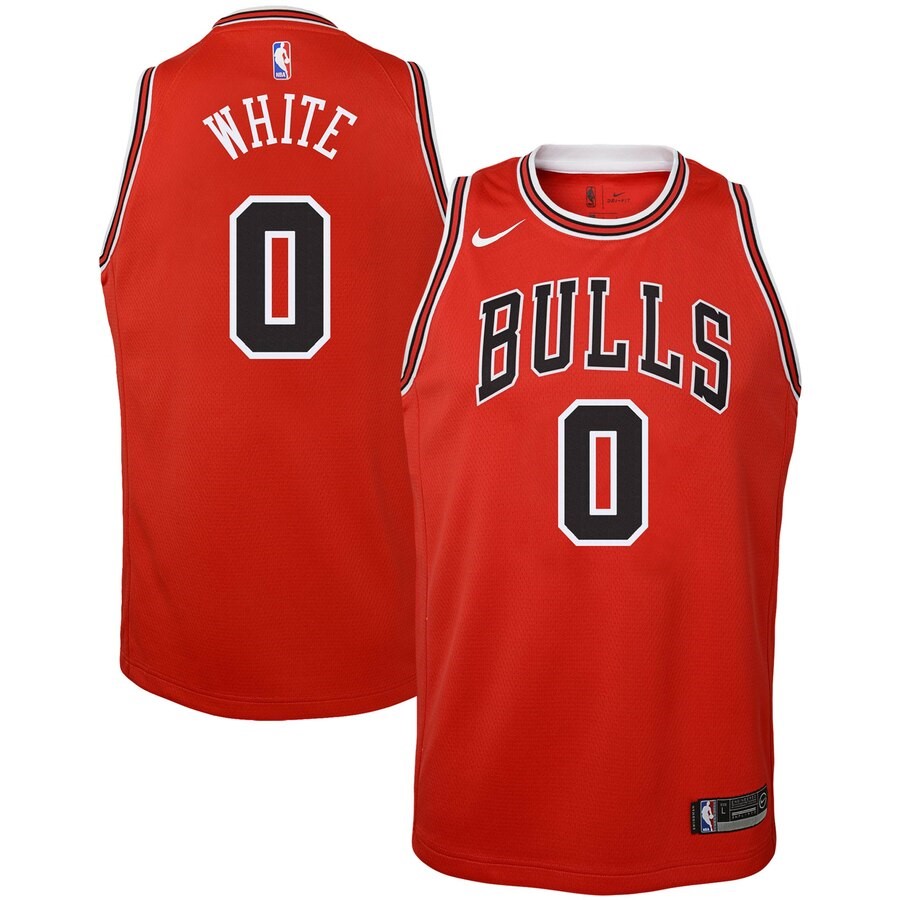 Chicago Bulls Coby White Nike Red Team Swingman Jersey - Maillot Basket ...