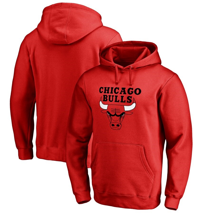 Chicago Bulls Red Primary Logo Pullover Hoodie - Maillot Basket NBA Pas ...