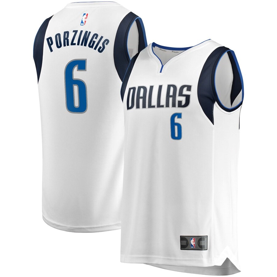 Dallas Mavericks Kristaps Porzingis Fanatics Branded White Fast Break ...