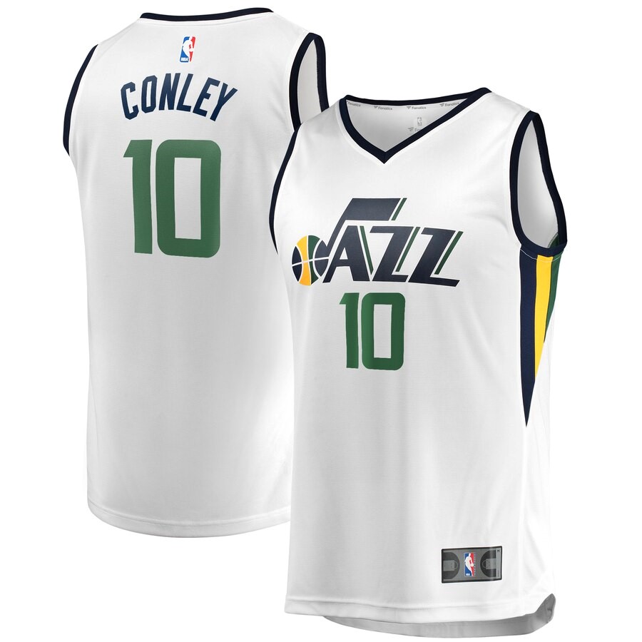 Mike Conley Utah Jazz Fanatics Branded White Fast Break Replica Jersey ...