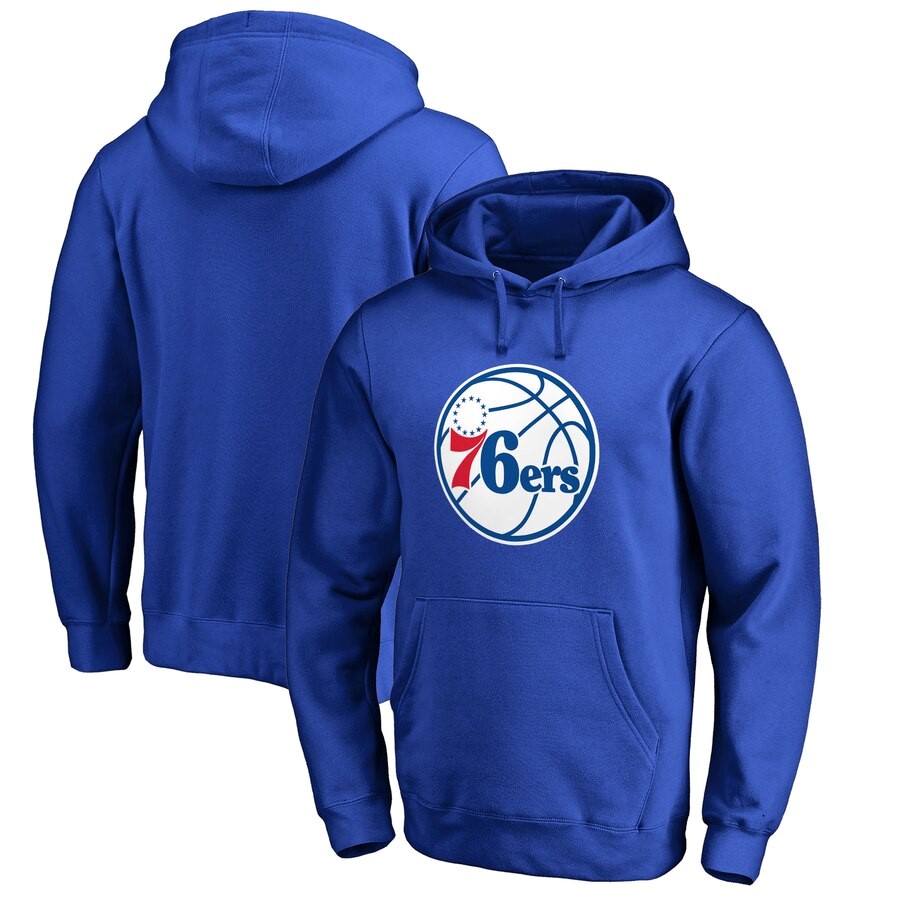 Philadelphia 76ers Fanatics Branded Royal Primary Logo Pullover Hoodie ...