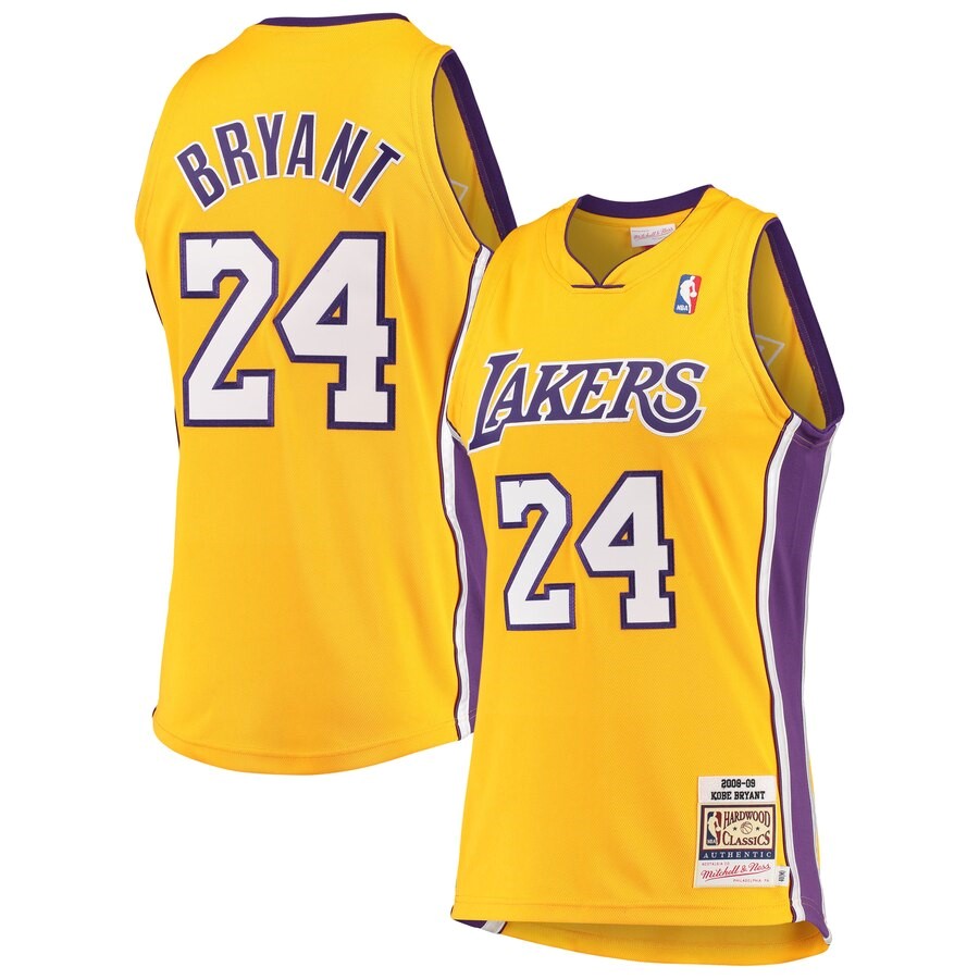 Los Angeles Lakers Kobe Bryant Mitchell & Ness Gold Hardwood Classics ...