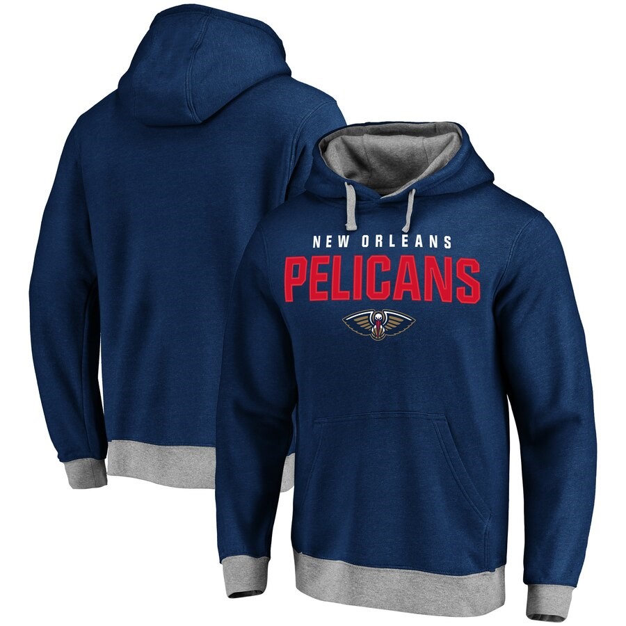 New Orleans Pelicans Navy Essentials Clean Color Logo Pullover Hoodie ...