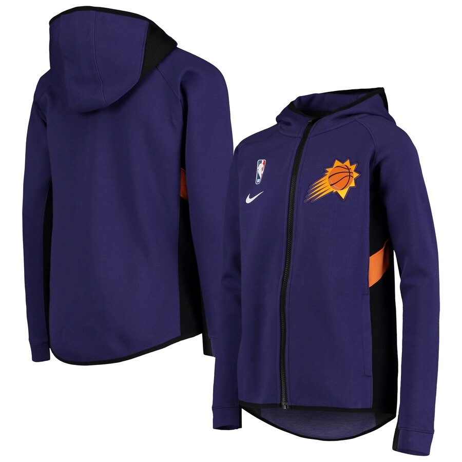 Phoenix Suns Nike Purple Team Logo Showtime Raglan Performance Full-Zip ...